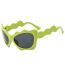 Fashion Colorful Framed White Flakes Wave Style Large Frame Sunglasses