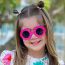Fashion Rose Red Children's Sunflower Sunglasses