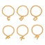 Fashion Z Copper Beaded 26 Letter Pendant Bracelet (6mm)