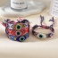 Fashion Color 4 Alloy Diamond Eye Pattern Braided Tassel Bracelet