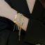 Fashion Bracelet-gold (set Of Five) Alloy Diamond Snake Bone Chain Bracelet Set