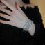 Fashion Bracelet - Silver Alloy Diamond Tassel Mitten Bracelet