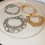 Fashion Bracelet-silver (set Of Four) Metal Geometric Chain Bracelet Set