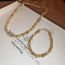 Fashion Necklace - Coffee Color Geometric Natural Stone Beaded Necklace