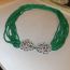 Fashion Necklace-green Geometric Zirconium Flower Multi-layered Beaded Necklace