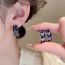 Fashion Blue Butterfly) Alloy Dripping Butterfly Earrings