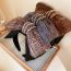 Fashion Hairband-brown Knitted Diamond Bow Wide-brimmed Headband