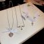Fashion Necklace-silver (cross) Alloy Cross Love Bow Necklace