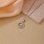 Fashion White Copper Inlaid Zirconium Geometric Necklace And Ring Set