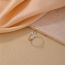 Fashion White Copper Inlaid Zirconium Geometric Necklace And Ring Set