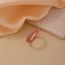 Fashion Rose Gold White Diamond Copper Diamond Geometric Ring Necklace Set