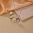 Fashion White Gold And White Diamonds Copper Set Square Zirconium Necklace And Ring Set