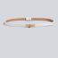 Fashion Adjustable Strap With Cross Pattern Lock Buckle (white) Thin Belt With Pu Lock Buckle