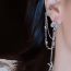 Fashion Type A Alloy Letter Love Diamond Ear Clip Earrings