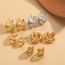 Fashion Honeycomb Earrings Stainless Steel Water Drop Geometric Stud Earrings