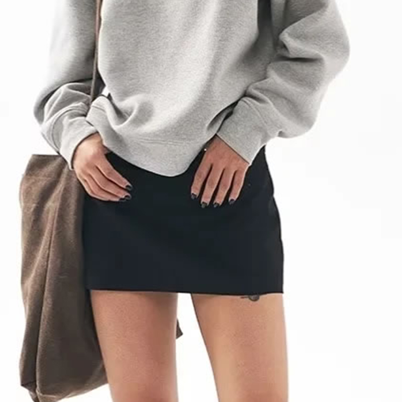 Fashion Grey Side Slit Culottes