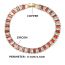 Fashion Red And White On Gold Copper Inlaid Zirconium Tennis Chain Bracelet