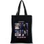 Fashion K Black Canvas Printed Large Capacity Shoulder Bag