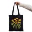 Fashion J Black Canvas Printed Large Capacity Shoulder Bag