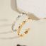 Fashion White Gold Bracelet Copper Geometric Open Open Bracelet