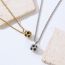 Fashion Gold Stainless Steel Football Necklace