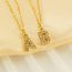 Fashion Letter Z (including Chain) Stainless Steel Diamond 26 Letter Necklace