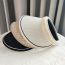 Fashion Khaki Polyester Pearl Black Rubber Large Brim Empty Top Sun Hat