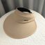 Fashion Khaki Polyester Large Brim Hollow Top Sun Hat