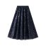 Fashion Black Mesh Sequin Embroidered Skirt