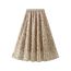 Fashion Apricot Mesh Sequin Embroidered Skirt
