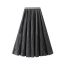 Fashion Dark Coffee Velvet Pleated Skirt