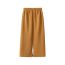 Fashion Coffee Color Polyester Corduroy High Waist Slit Skirt