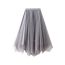Fashion Grey Mesh Beaded Irregular Skirt
