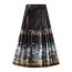 Fashion Light Gray Country Polyester Printed One Piece Skirt