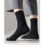 Fashion Black Cotton Plaid Mid-calf Socks Set