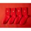 Fashion Ladies Red Cotton Embroidered Mid-calf Socks Set