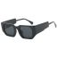 Fashion Rose Red Gray Tablets Ac Square Wide Leg Sunglasses