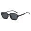 Fashion Bright Black And Gray Film Polygon Small Frame Sunglasses