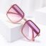 Fashion Translucent Tea Frame Large Square Frame Sunglasses