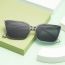 Fashion Off-white Frame Black And Gray Pc Large Frame Sunglasses