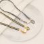 Fashion 2# Silver Copper Zipper Puller Necklace