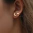 Fashion Gold Alloy Star Moon Earrings