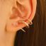 Fashion Gold Copper Diamond Multi-layer Spiral Ear Cuff