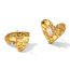Fashion Gold Color Copper Texture Love Earrings