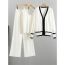 Fashion White Blended Knitted Camisole Cardigan Wide-leg Pants Three-piece Set