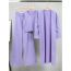 Fashion Violet Blended Knitted Long Shawl Cardigan + Sweater Vest + Wide-leg Pants Three-piece Set