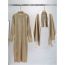 Fashion Apricot Blended Knitted Shawl Jacket And Long Skirt Suit