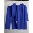 Fashion Blue Blended Knitted Sleeveless Vest Sweater Cardigan Wide-leg Pants Three-piece Set