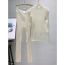 Fashion Apricot Blended Knit Sweater Trouser Suit