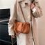 Fashion Light Brown Pu Pleated Crossbody Bag